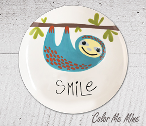 Pasadena Sloth Smile Plate