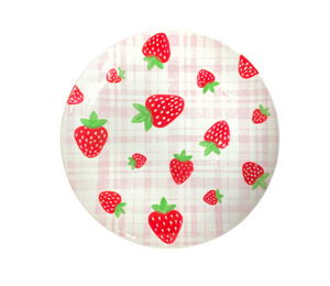 Pasadena Strawberry Plaid Plate
