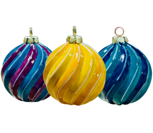 Pasadena Jewel Toned Spiral Ornament